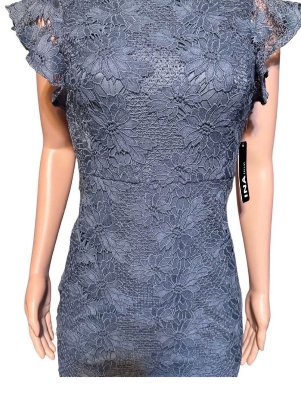 SER.O.YA Floral Lace Midi Dress aqua - Picture 3 of 8
